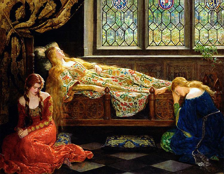 John Maler Collier The sleeping beauty oil painting image